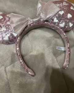 ディズニー カチューシャ ピンク ミニー キラキラ スパンコール ピンク