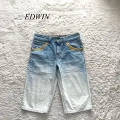 L3【エドウィン】デニムハーフパンツ　4557 ブルー　グラデーション　28