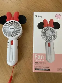 Disney Fan with strap ミニー耳付き　ダイソー