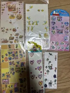 平成　当時物レトロシール　ディズニー　スヌーピー希少　6シートセット売り