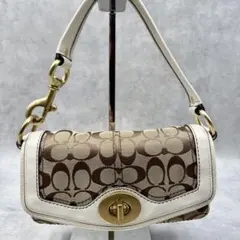 美品✨コーチ　レガシー　ショルダーバッグ　ターンロック　シグネチャー　10335