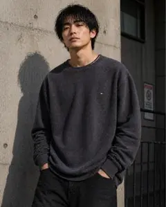 TOMMY ダークグレー クルーネック トレーナー XL 大幅お値下げ中！！
