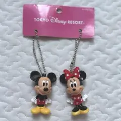 平成レトロ ミッキー ミニー マグネットキーホルダー