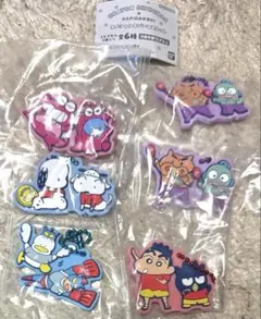 クレヨンしんちゃん×はぴだんぶい ラバーマスコット　5種