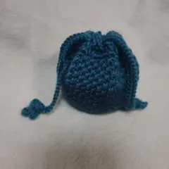 F〈ハンドメイド〉かぎ針編みの巾着袋／(h6)