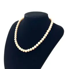 【並品】パール風 ネックレス 約40cm ゴールド 金具シルバー製