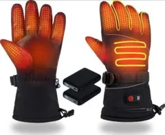 電熱グローブ バイク用 6000mah大容量バッテリー2個付き Lサイズ