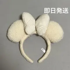 公式ディズニー ボア ベロアリボン耳ミニーカチューシャ