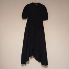 ZARA ブラック ロングワンピース 半袖