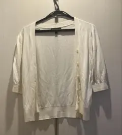 BANANA REPUBLIC 半袖カーディガン白　Sサイズ