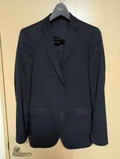 ユニクロ　セットアップ　ストレッチウール　スリムジャケット　パンツ2点　ネイビー