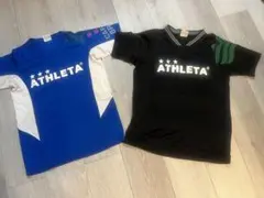 ATHLETA サッカー　Tシャツ　青 黒