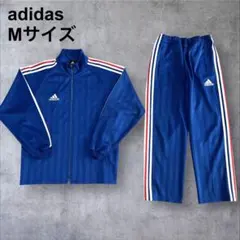 美品　adidas セットアップ　ジャージ　Mサイズ　　ブルー　上下