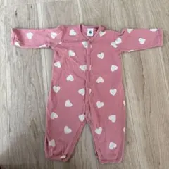 プチバトー　Petit Bateau ハート柄ロンパース 12ヶ月 74cm