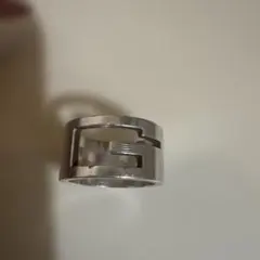 GUCCI シルバー オープンリング　17号