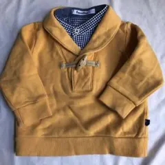 【値下げ】 familiarシャツ見え風パーカー 80cm