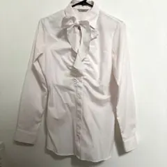 les mues フリルリボンブラウス アオキ ピンク　入学式 卒業式