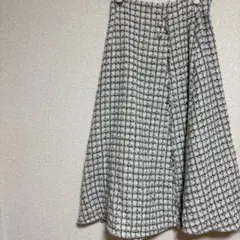 チェック柄フレアスカート