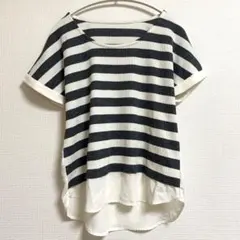 アンディコール　半袖　カットソー　Tシャツ　ボーダーのサムネイル