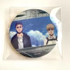 進撃の巨人　GiGO   コラボカフェ　グリッター缶バッジ　エレン　アルミン