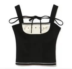 Andmary luca stitch tops 新品未使用 andmary Luca stitch tops black - メルカリ