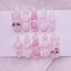 女児 ゴテゴテ 平成 ネイルチップ 地雷 量産 イベント ライブ 推し