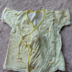 ミキハウス 花柄 コンビ肌着 イエロー50センチ　黄色