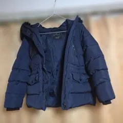 ZARA GIRLS フード付きダウンコート 152cm ネイビー