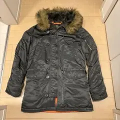 美品 ALPHA N-3B フライトジャケット Sサイズ 古着 グリーン