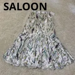 新品未使用 SALOON 花柄 ロングスカート 光沢 マーメイド 総柄のサムネイル