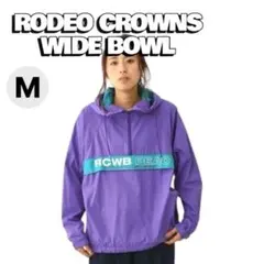 ロデオクラウンズ ワイドボウル PEACアノラックパーカー パープル M
