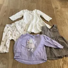 ベビー服 4点セット（ドット・動物柄）