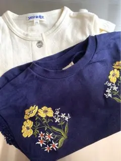 新品5才セット　トップス&カーディガン　プティマイン　シューラルー