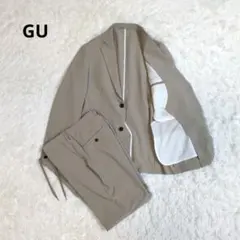 GU GU 셋업 수트 재킷 팬츠 러버 드로우코드