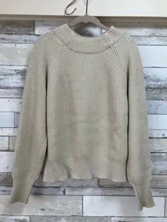 ADAM ET ROPÉ アイボリー リブ編み セーター