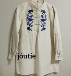 joutie チャイナボタン刺繍ワンピース 長袖
