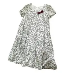 美品BeBe べべ 花柄ワンピース 150 日本製 夏 さらり リボン