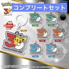 ポケモン メタルチャームマスコット 30周年　全７種コンプリートセット　ガチャ