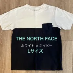 THE NORTH FACE　ポケット　Tシャツ　ネイビー×ホワイト Ｌのサムネイル