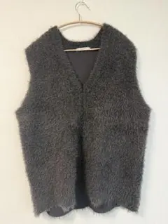 ダークグレー ファーベスト