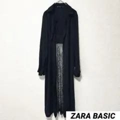 ୨୧ ザラベーシック XS ロングカーディガン レース 透け感 ブラックのサムネイル