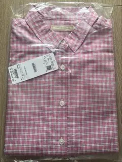 新品タグ付き クロコダイル ✨長袖シャツ ピンクチェック サイズM
