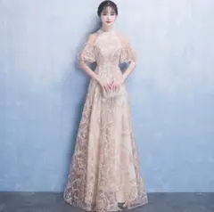 レース　 パーティードレス ロング　　結婚式