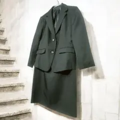 大きいサイズ 15号 ブラック ストライプ フォーマル ビジネス 洗える