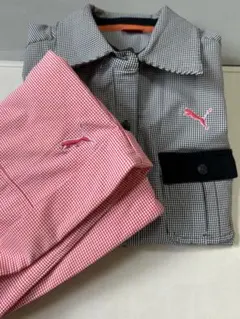 【超美品】夏物最終値下げPuma チェック柄ワンピース＆ショートパンツセット売り