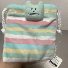 CRAFTHOLIC パステルボーダー 巾着袋