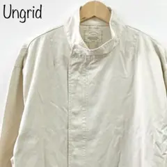 【Ungrid】ハイネックミリタリーロングコート　アイボリー　ホワイト