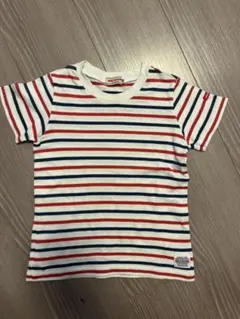 ミキハウス 半袖ボーダーTシャツ 100 使用品のサムネイル