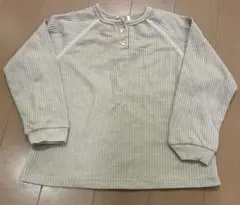 pairmanon ワッフル素材 長袖カットソー ベージュ 110cm