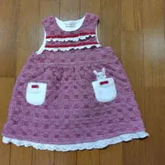 eur a cozy 赤いチェック柄ワンピース 90